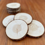Rustic Wood Slice Coaster Set