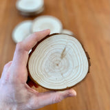 Rustic Wood Slice Coaster Set