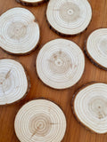 Rustic Wood Slice Coaster Set
