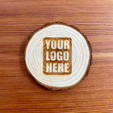 Custom Logo Wood Slice Coasters