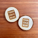 Custom Logo Wood Slice Coasters