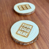 Custom Logo Wood Slice Coasters