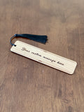 Custom Message Engraved Wood Bookmark