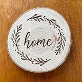 Faith, Hope, Love Engraved Wood Coaster Set