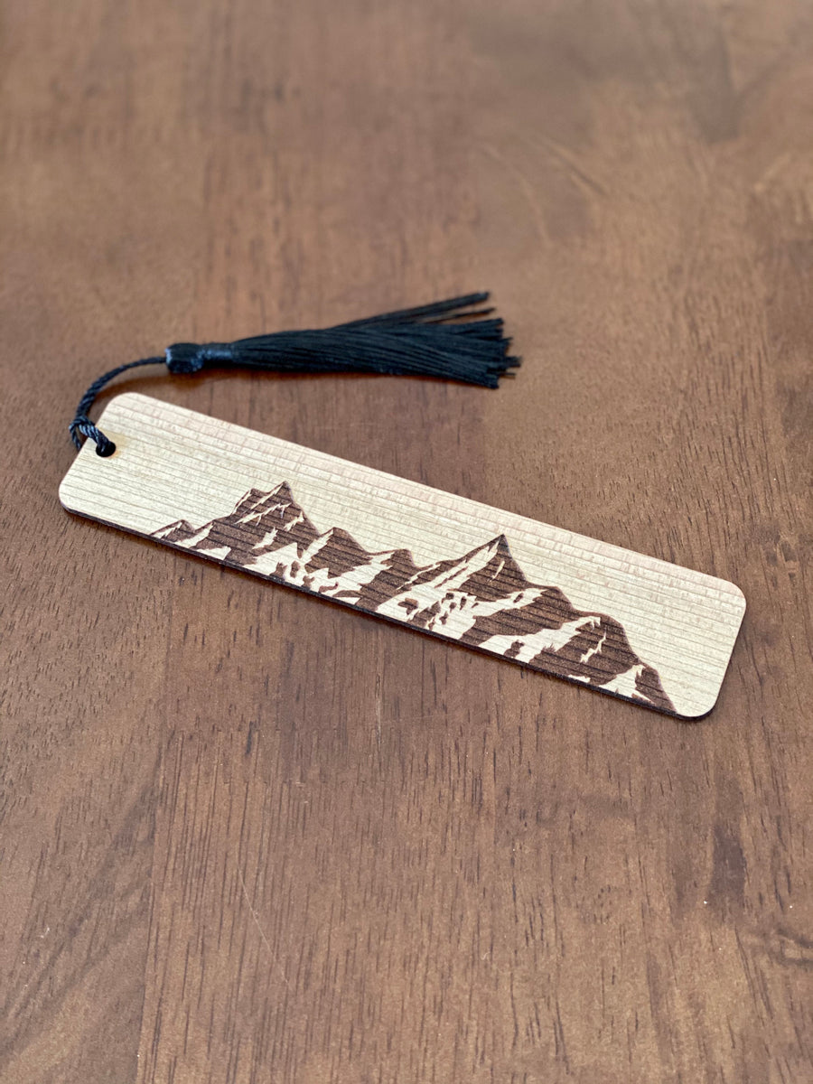 Mountain Engraved Wood Bookmark – Munsell Made