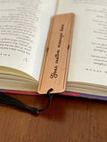 Custom Message Engraved Wood Bookmark