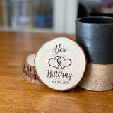 Custom Wood Slice Wedding Favors