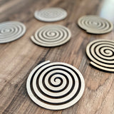Wood Spiral Coasters