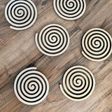 Wood Spiral Coasters
