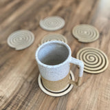 Wood Spiral Coasters