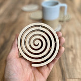 Wood Spiral Coasters