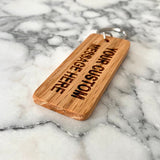 Custom Engraved Wood Keychain