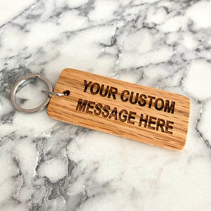 Custom Engraved Wood Keychain