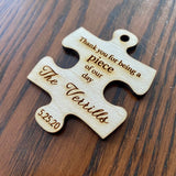 Wooden Puzzle Piece Wedding Favor