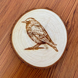 Starling Engraved Wood Coaster Set