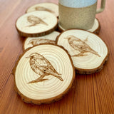 Starling Engraved Wood Coaster Set