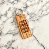 Custom Logo Engraved Wood Keychain