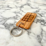 Custom Logo Engraved Wood Keychain