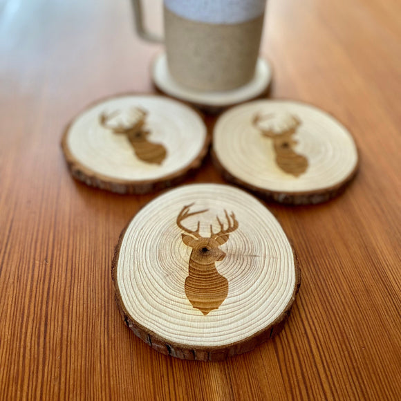 Wooden Deer Coasters — Goldiluxxe