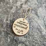 First Christmas Married Christmas Ornament