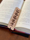 Moon Phases Engraved Wood Bookmark